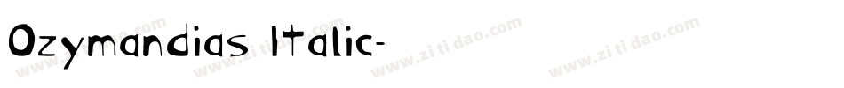 Ozymandias Italic字体转换
